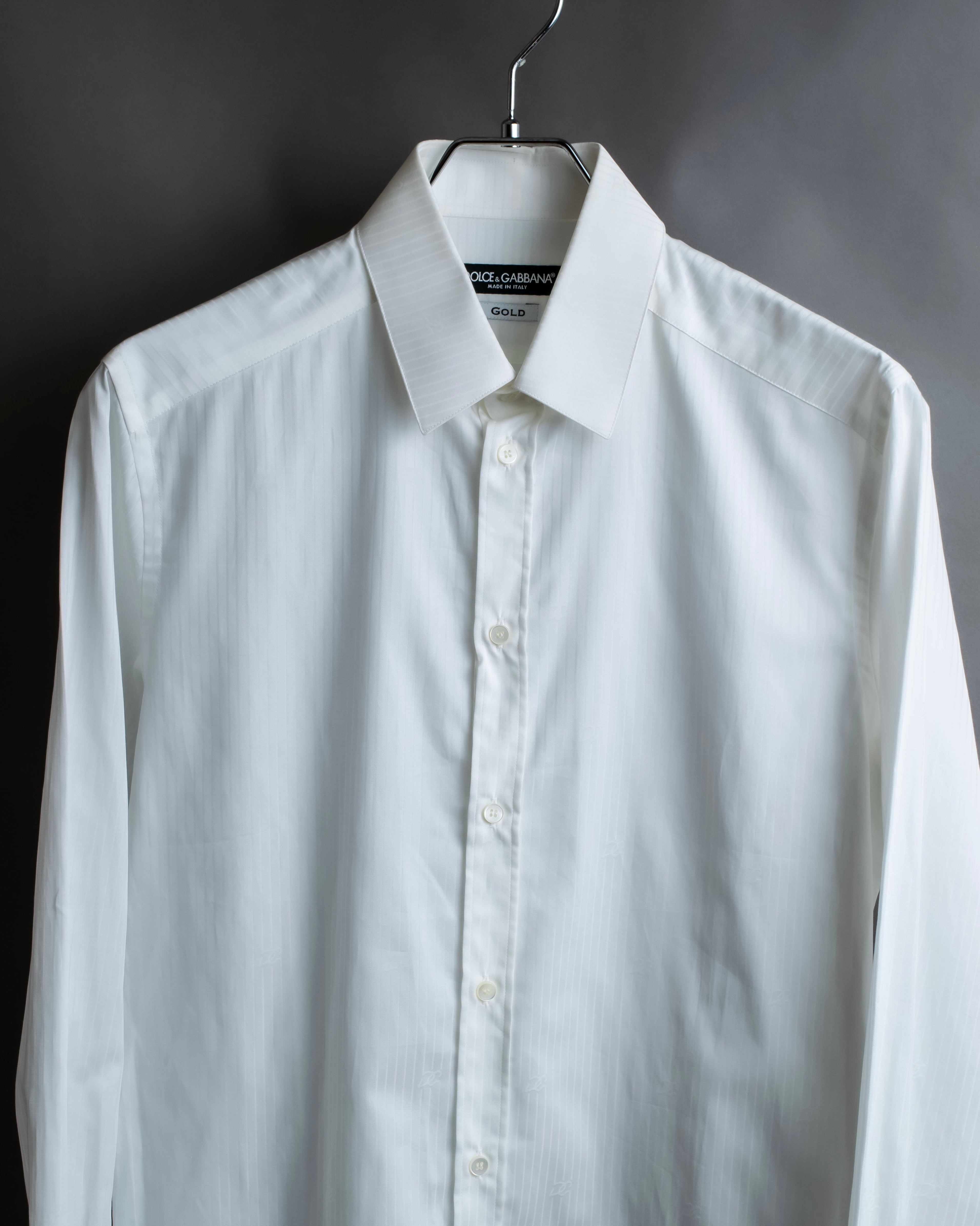 "DOLCE &amp; GABBANA" Shadow stripe pattern oversized shirt