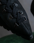 "YELLO" Lace up suede like stiletto heel knee-high boots