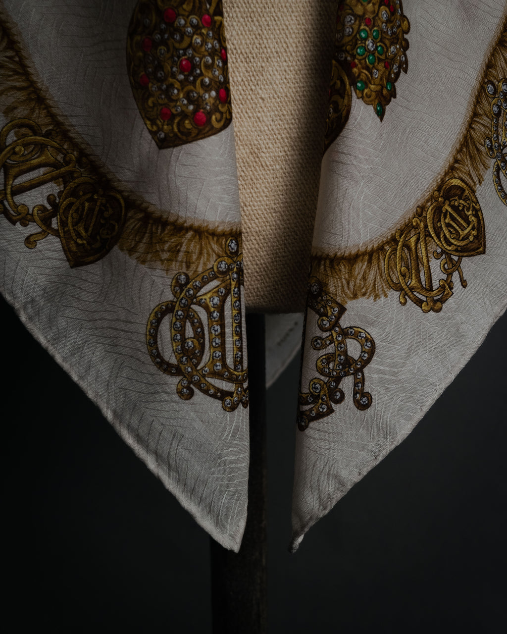 “Christian Dior” 80’s-90’s jewel motif cotton scarf