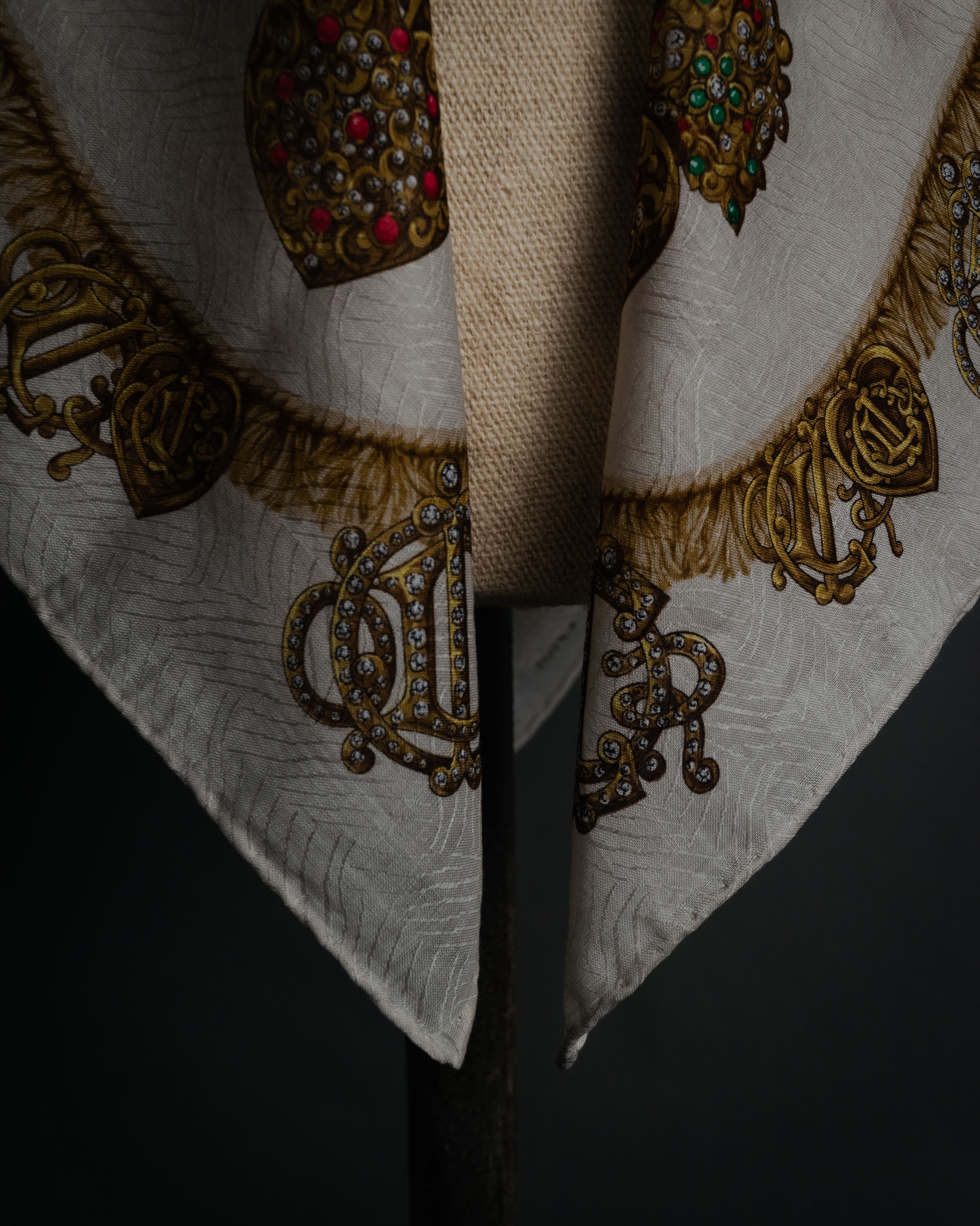 “Christian Dior” 80’s-90’s jewel motif cotton scarf