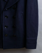 "BURBERRY BRIT" Double breasted wool melton pea coat