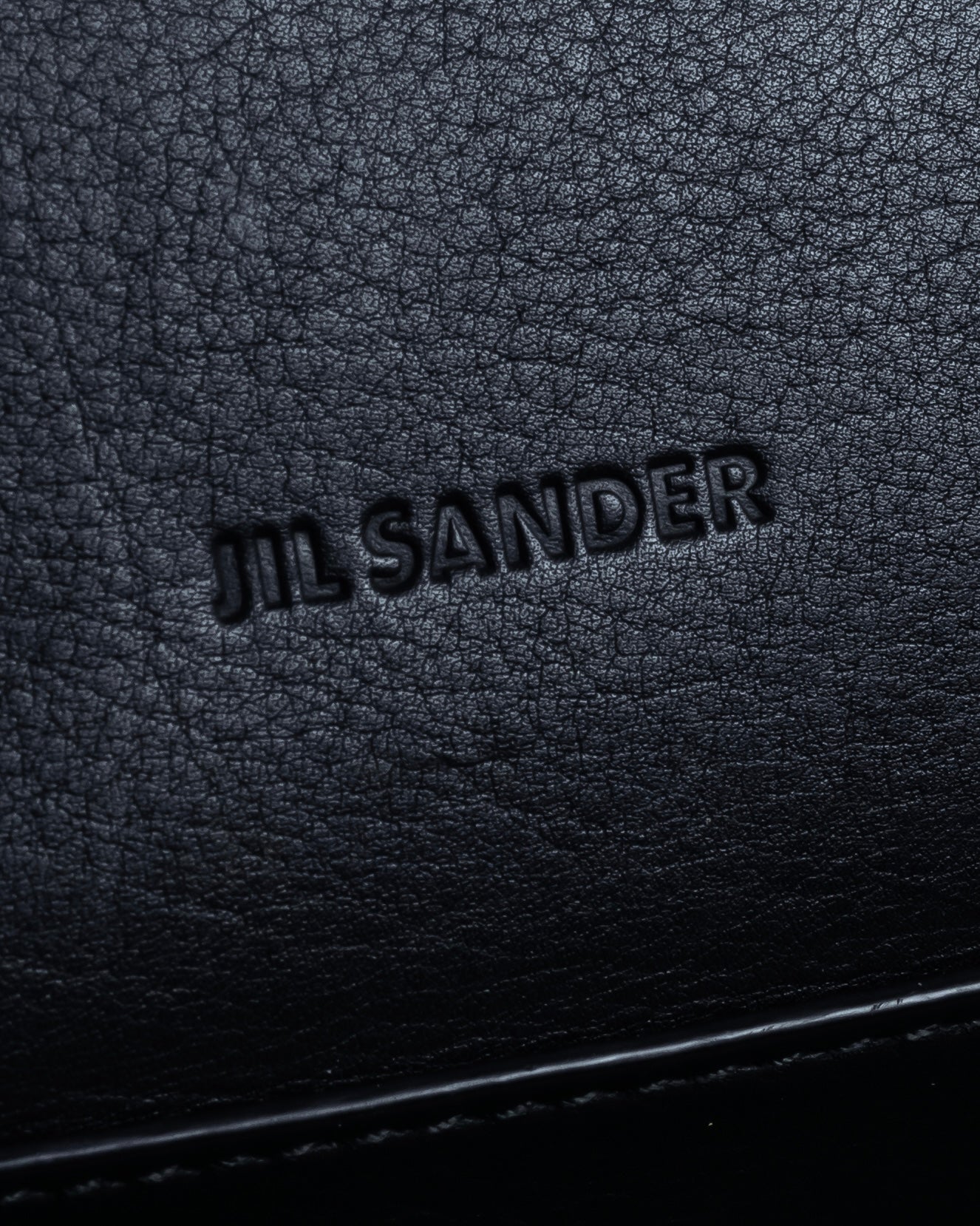 "JIL SANDER" Hill model gently curved leather shoulder bag