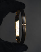"LOEWE" 00’s-10’s leather inlay anagram clasp bangle