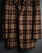 “GIANNI VERSACE” 1988-1994 Oversized plaid wool jacket
