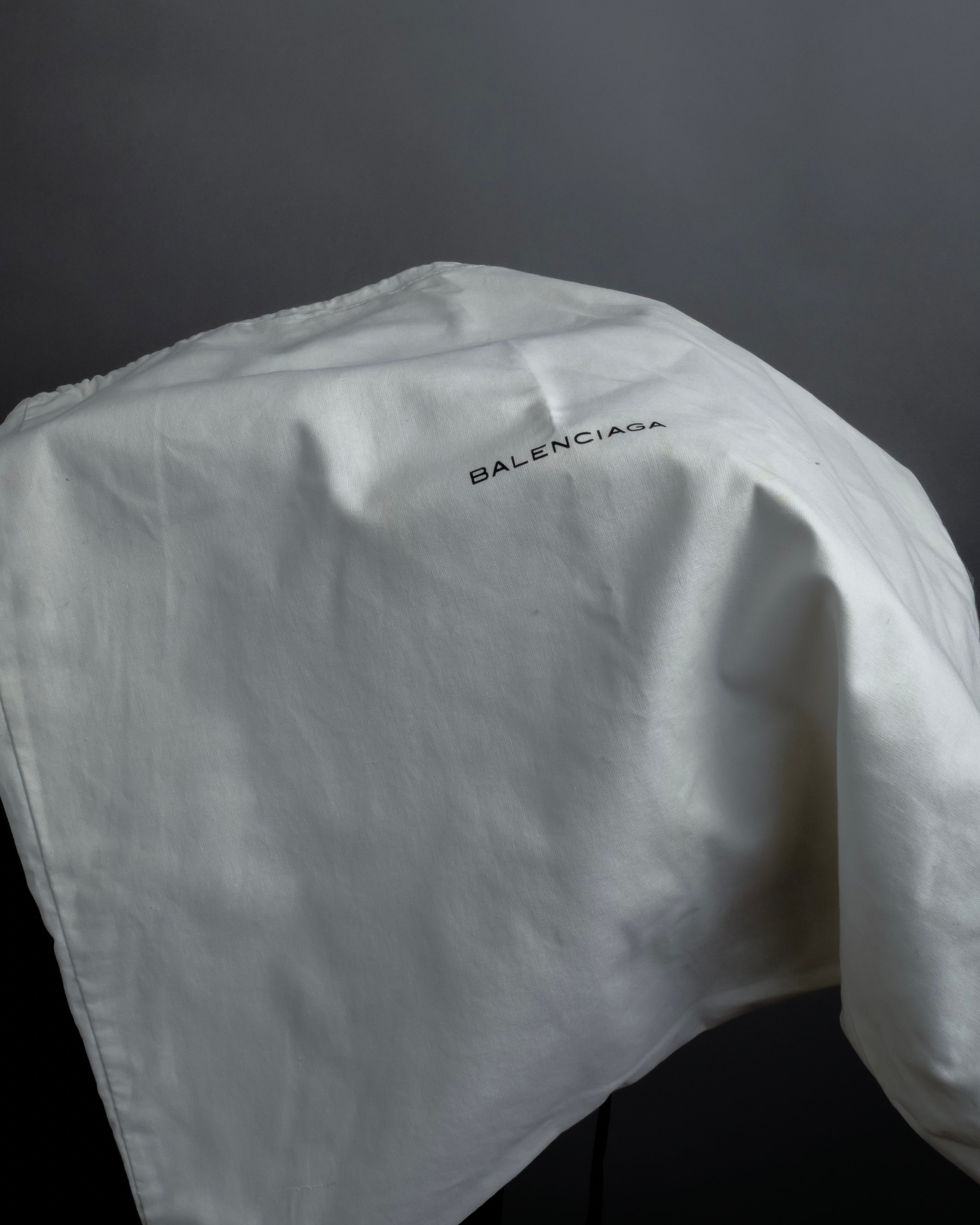 "BALENCIAGA" Gold turn lock design leather combination bag