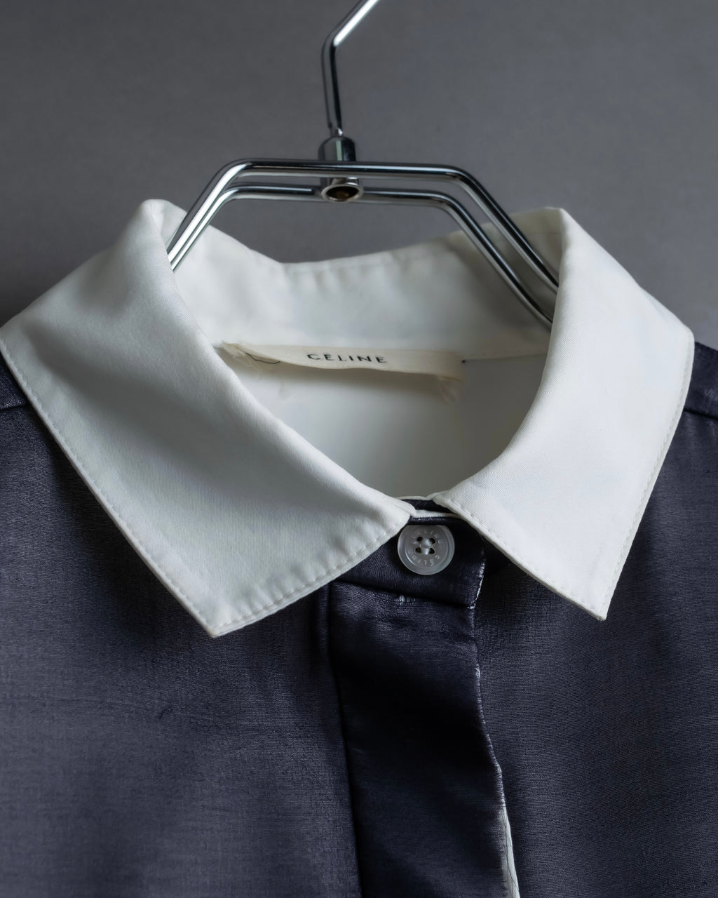 "CELINE" Combination color dress shirt
