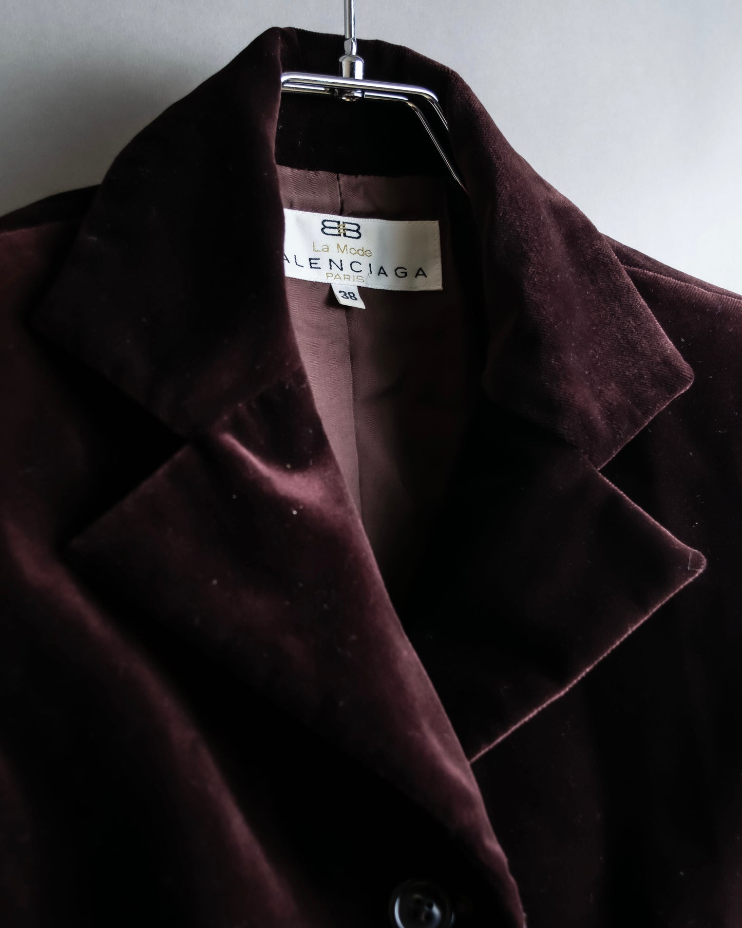 "BALENCIAGA" Velvet beautiful shaped tailored jacket