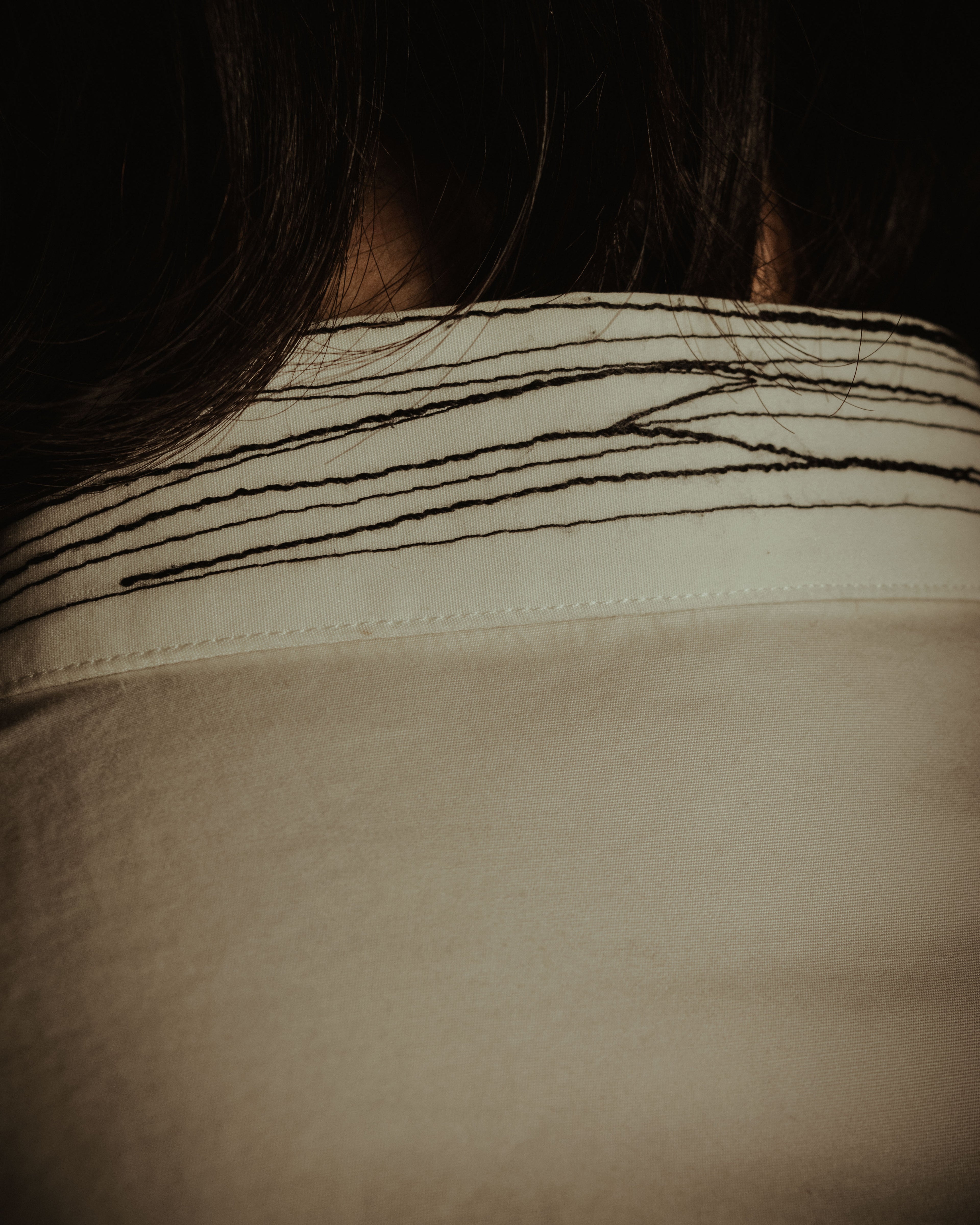 –SPECIAL– "Dior" 2024SS Embroidered grid-collar fly-front shirt