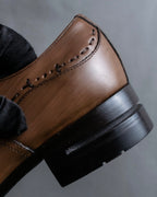 "KATHARINE HAMNETT" Perforated square toe lace-up leather shoes