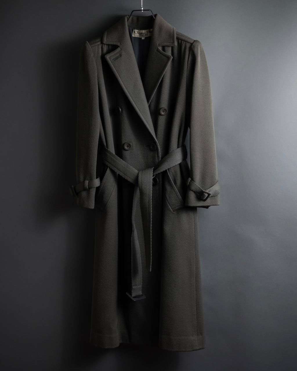 "Christian Dior" 70’s Classically tailored belted trench coat