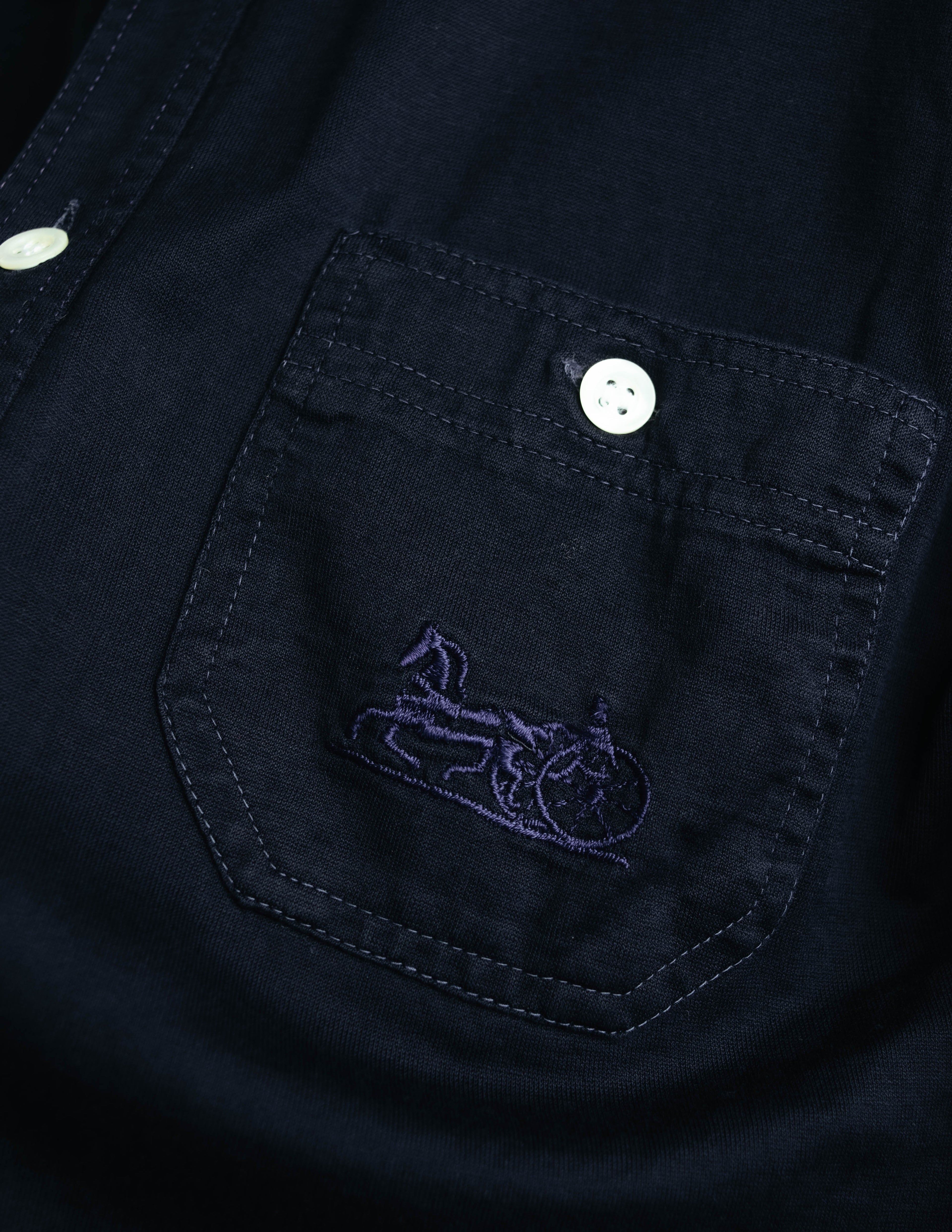 "CÉLINE" 70's-80's Sulky logo embroidered long sleeve shirt