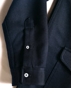 Ami alexandre mattiussi/ Work Detailed 4 Pockets Fly Front Jacket  Navy