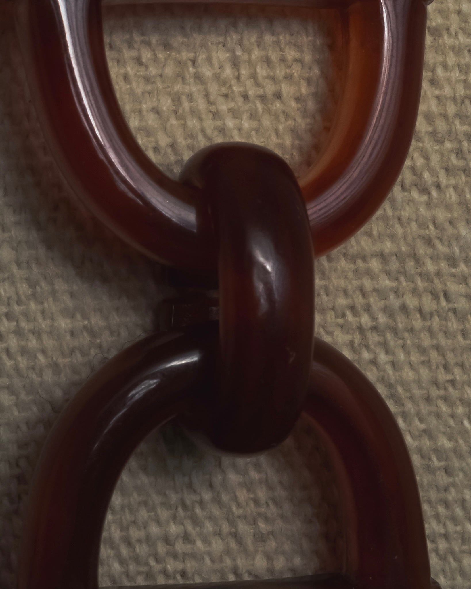 "Christian Dior" Sculptural tortoiseshell resin chain necklace