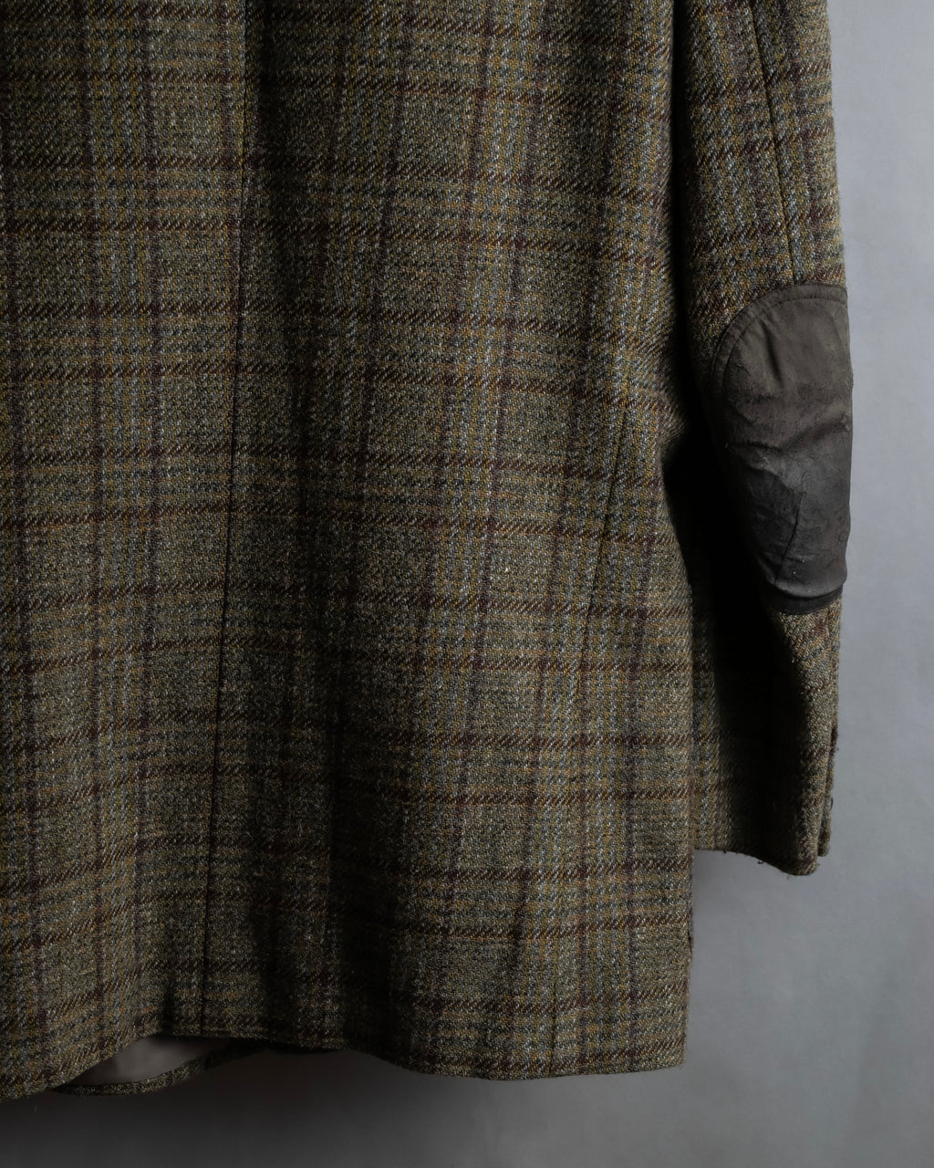"BURBERRYS" Elbow patch design gun club check tweed jacket