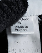 "CELINE" Hedi Slimane period metal buckle design long coat