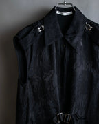 "Olivier Theyskens" Jacquard metal parts design sleeveless dress