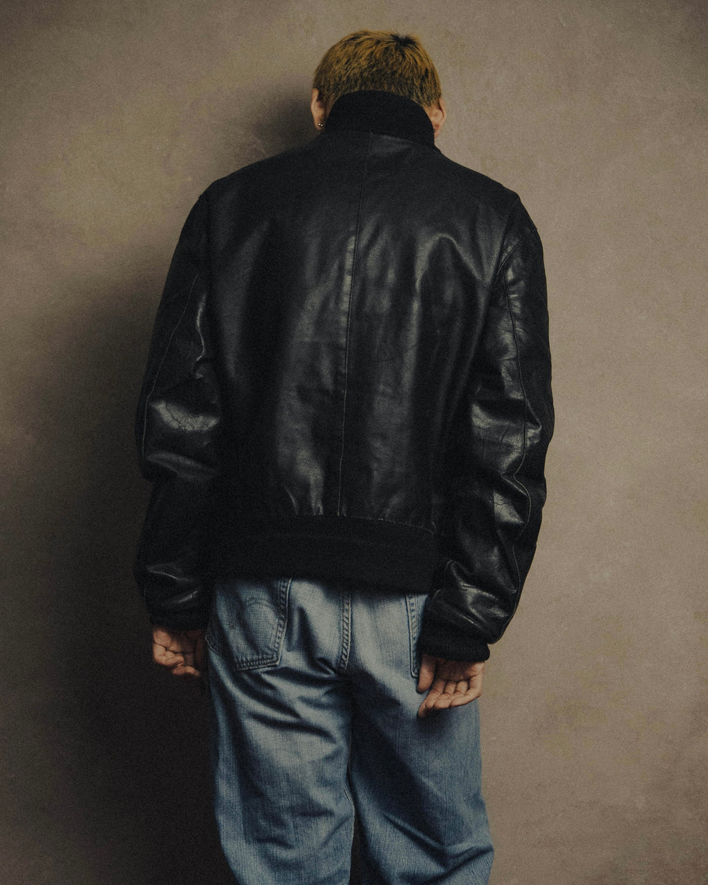 -MOOD MILLÉSIMES- 80’s-90’s softly draped leather bomber jacket