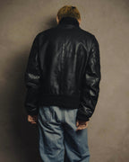 -MOOD MILLÉSIMES- 80’s-90’s softly draped leather bomber jacket