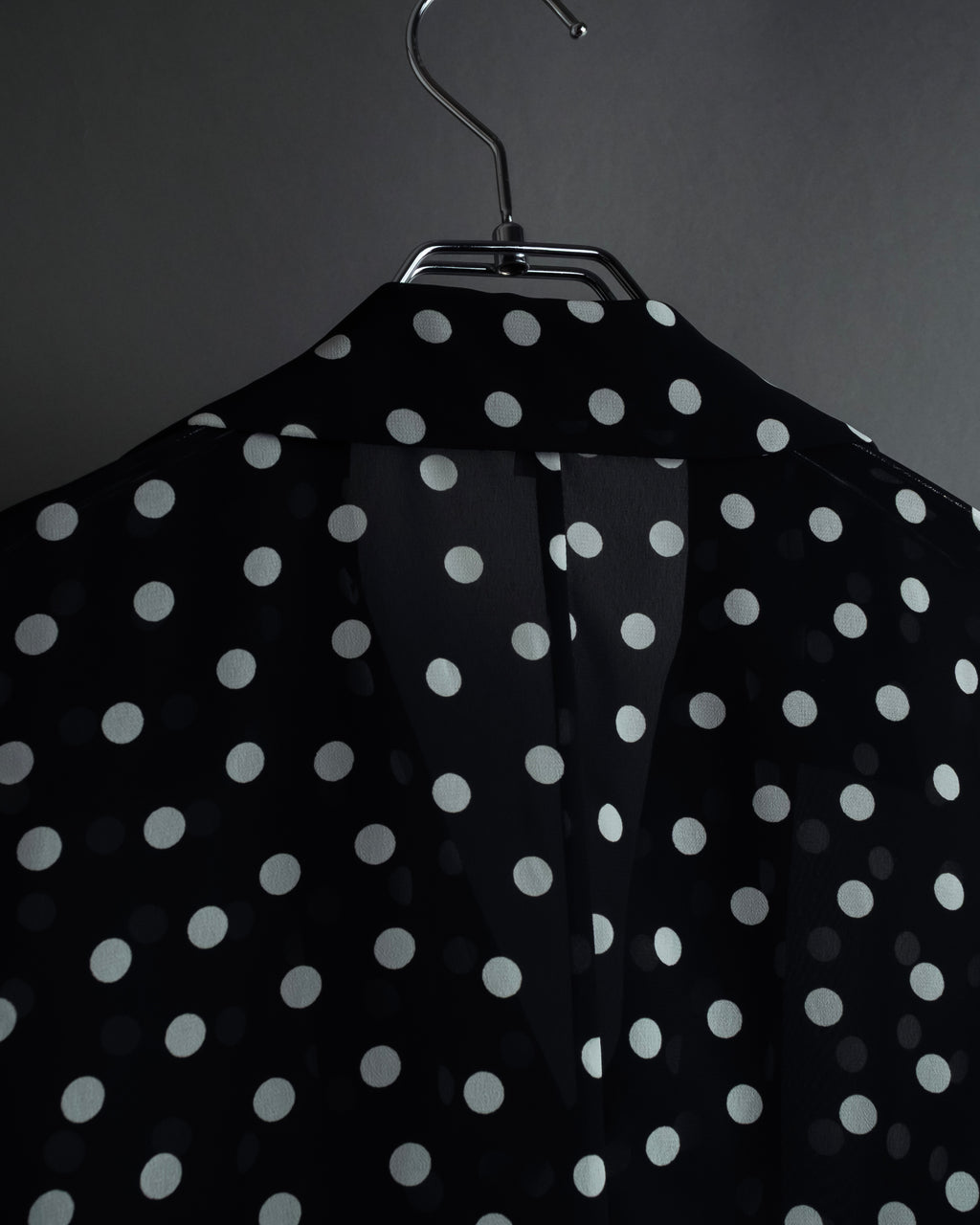 "robe de chambre COMME des GARCONS" 2002SS White dot pattern open collar shirt