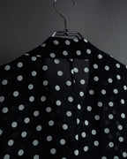 "robe de chambre COMME des GARCONS" 2002SS White dot pattern open collar shirt