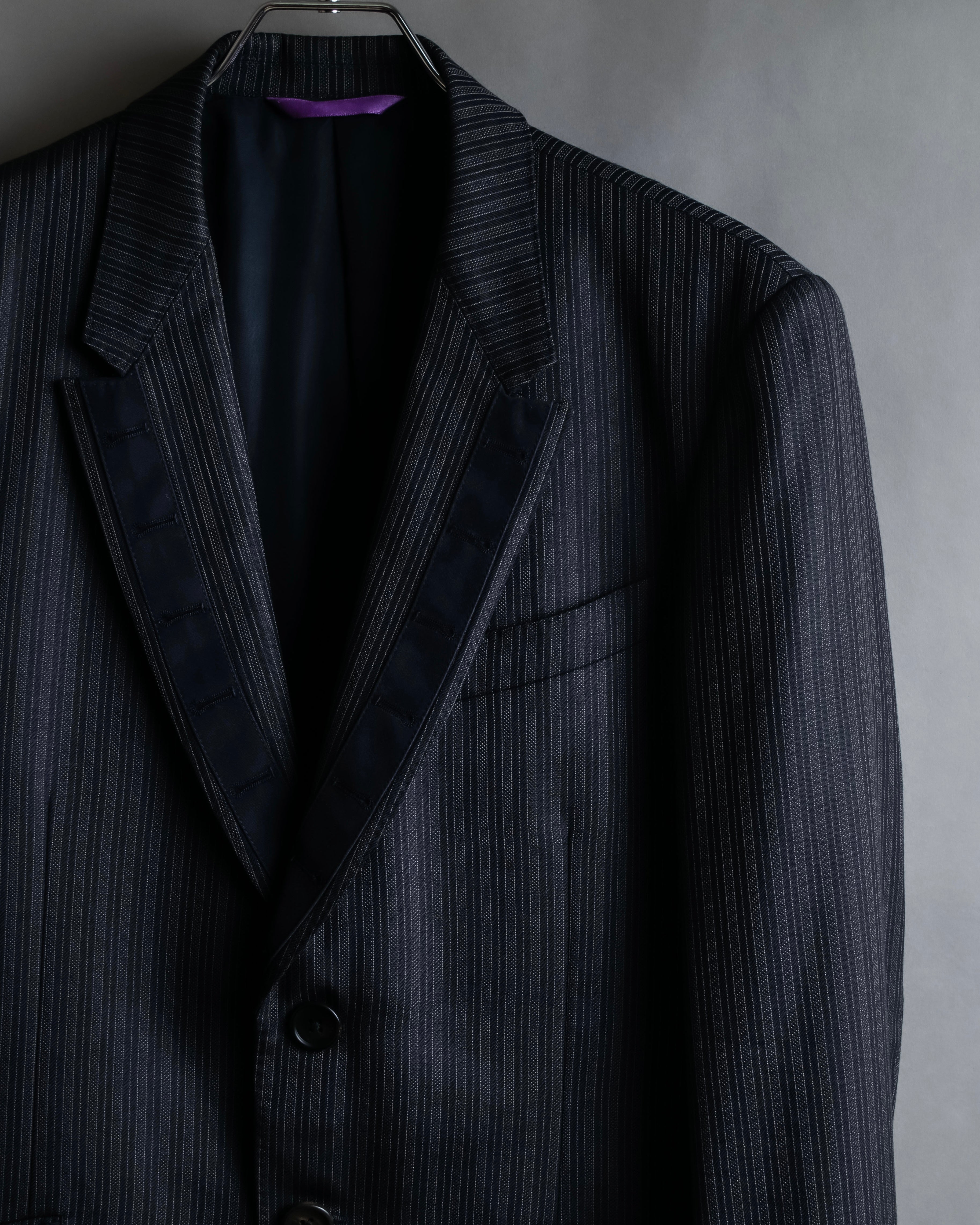 "PAUL SMITH" Satin-switched striped tailored jacket