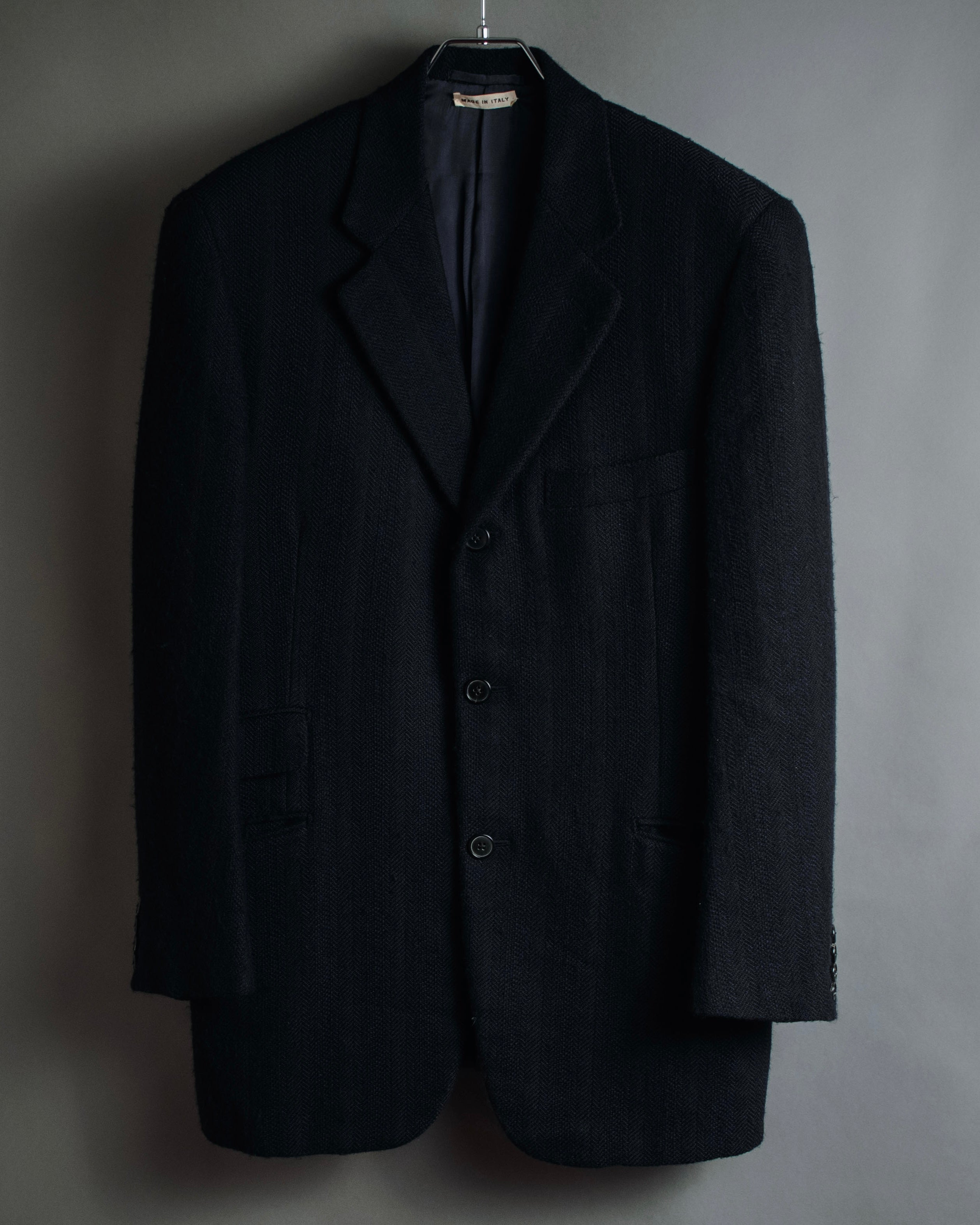 "HERMES" 90’s cashmere blend heritage tailored jacket