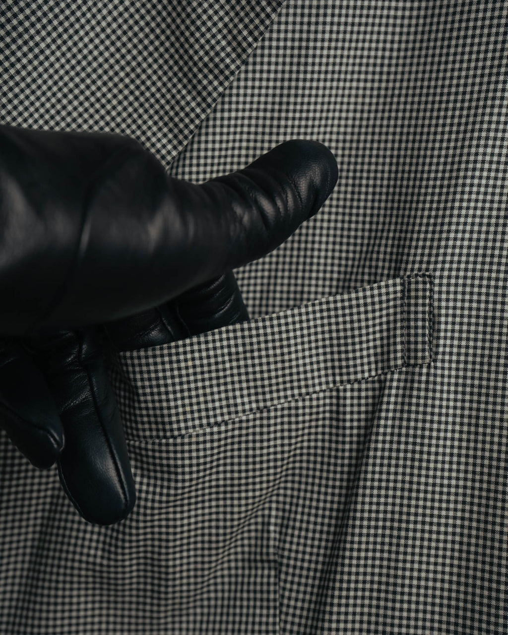 -SPECIAL- "Y's for men" 80's Double breasted houndstooth long jacket