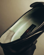 "BALENCIAGA" 80's-90's Textured leather tassel loafers