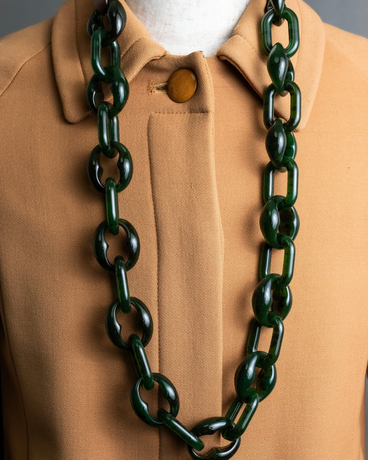 "MAX MARA" Extra Large Stone Chain Necklace