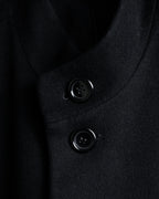 "BARBERINI" Minimalist detail 100% cashmere stand collar coat