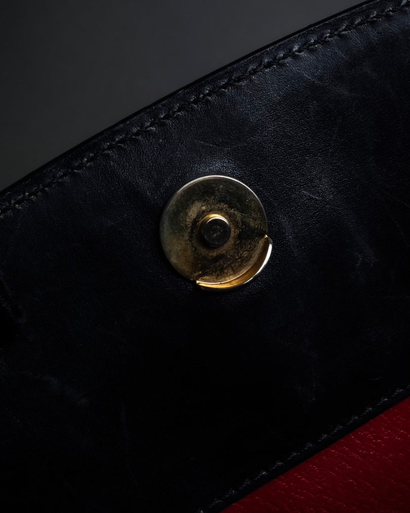 "CELINE" Circle charm design suede one-handle bag