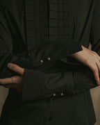 “BURBERRY” Tuxedo bib detail dress shirt