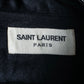 "Saint Laurent Paris" Geometric pattern fly front silk shirt