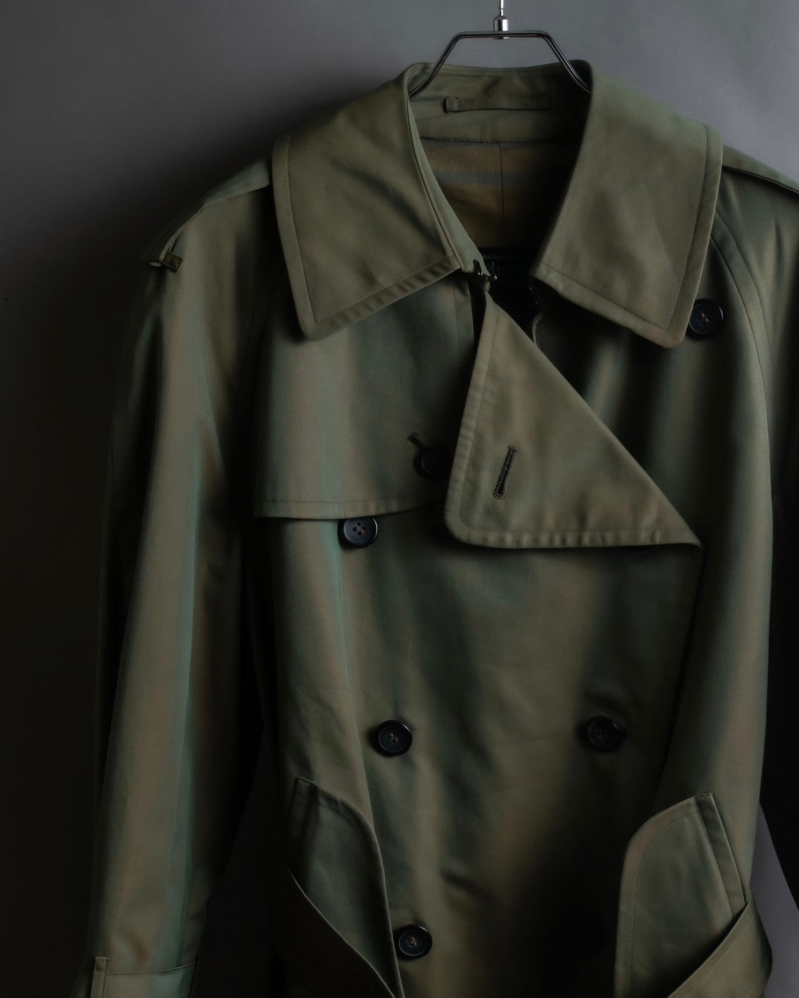 "BURBERRYS" Iridescent belted oversized trench coat