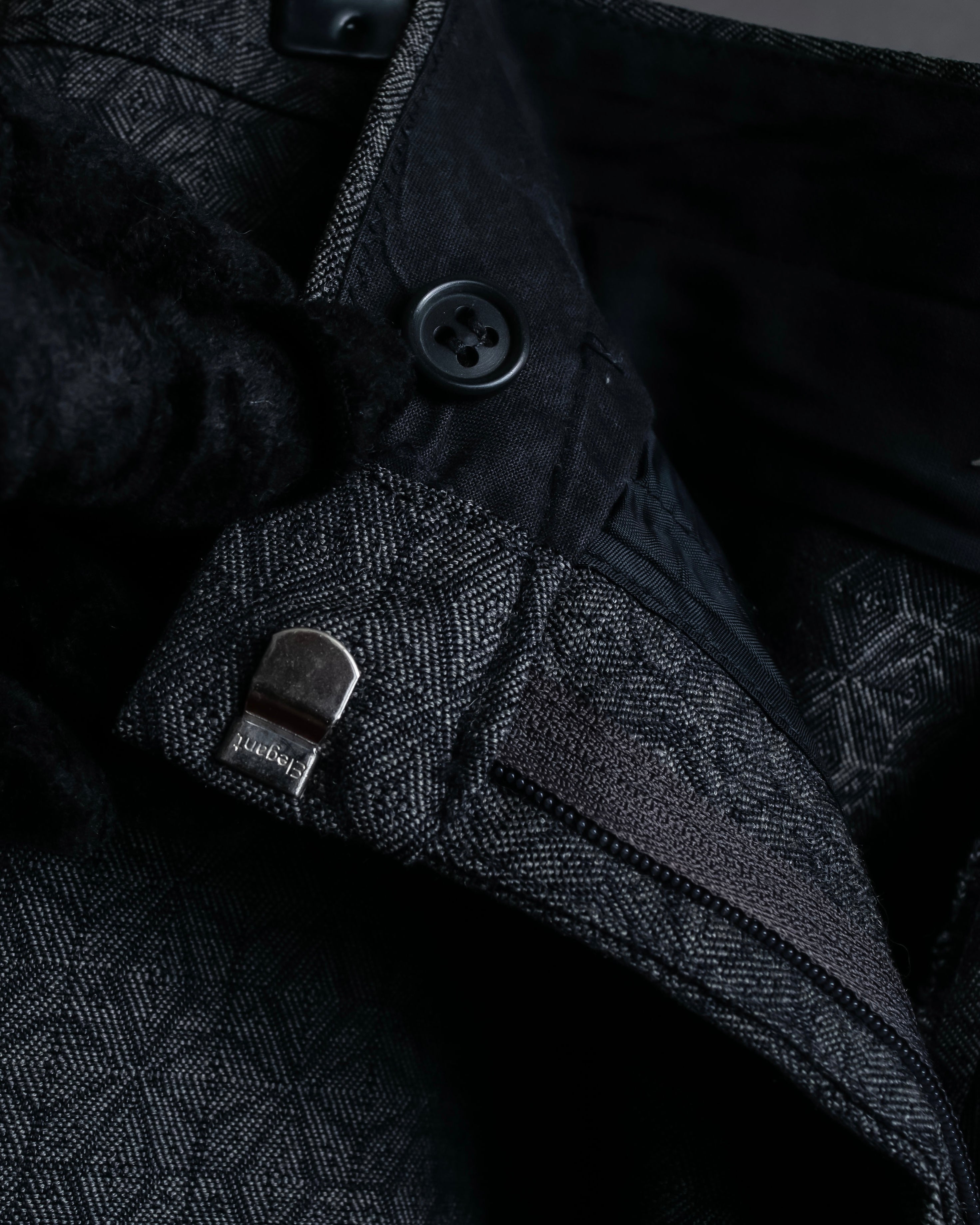 "Maison Martin Margiela" Geometric pattern high waist slim slacks