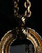 “Yves Saint Laurent” 1980’s-90’s Sculptural circle long necklace