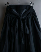 "JEAN PAUL GAULTIER" Ribbon belted design pleated flare skirt