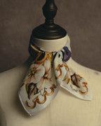 "CELINE" 90's-00's Floral printed cotton scarf