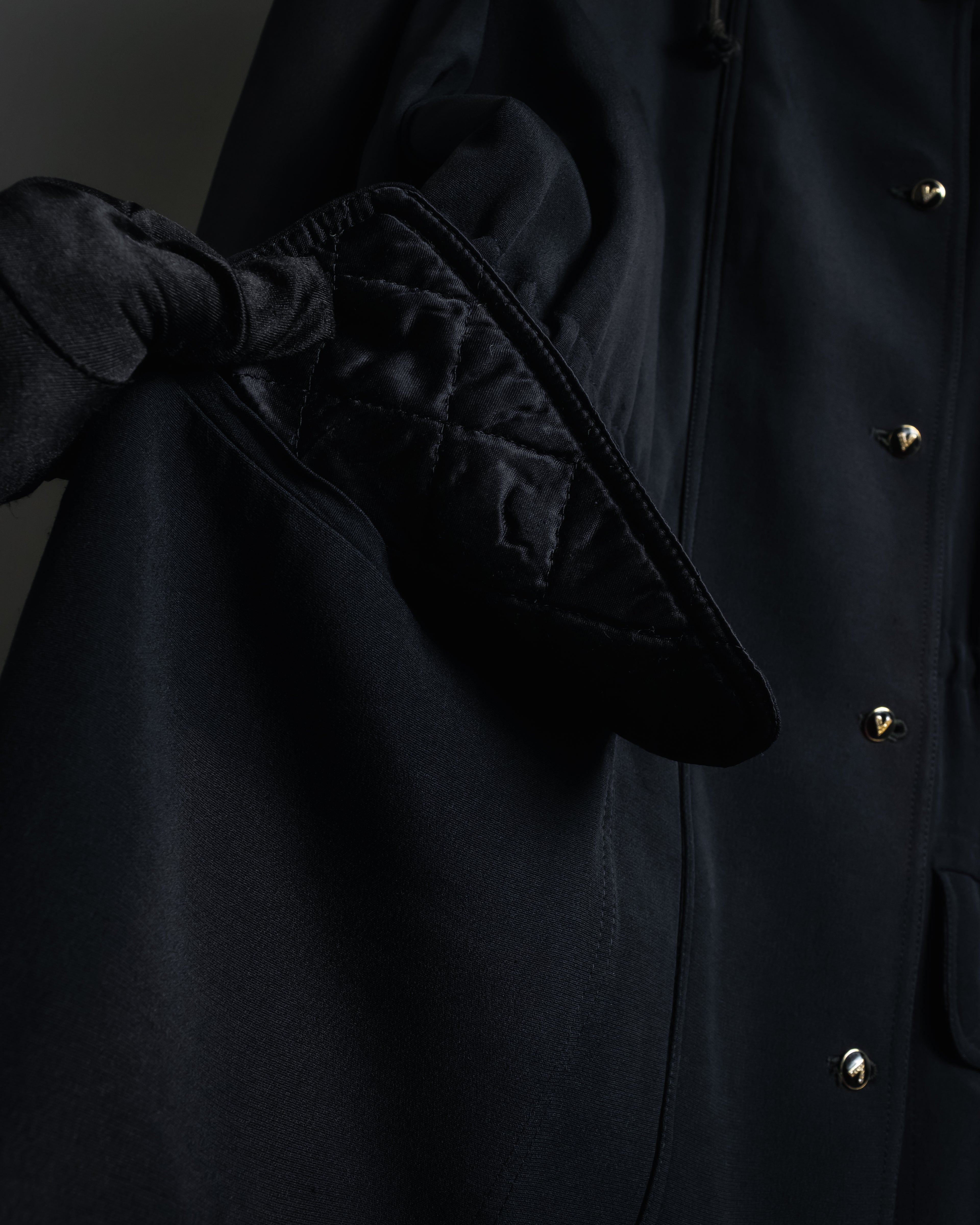 "VALENTINO" 90’s Couture-lined hooded coat