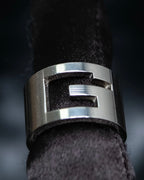 “GUCCI” G logo silver 925 ring