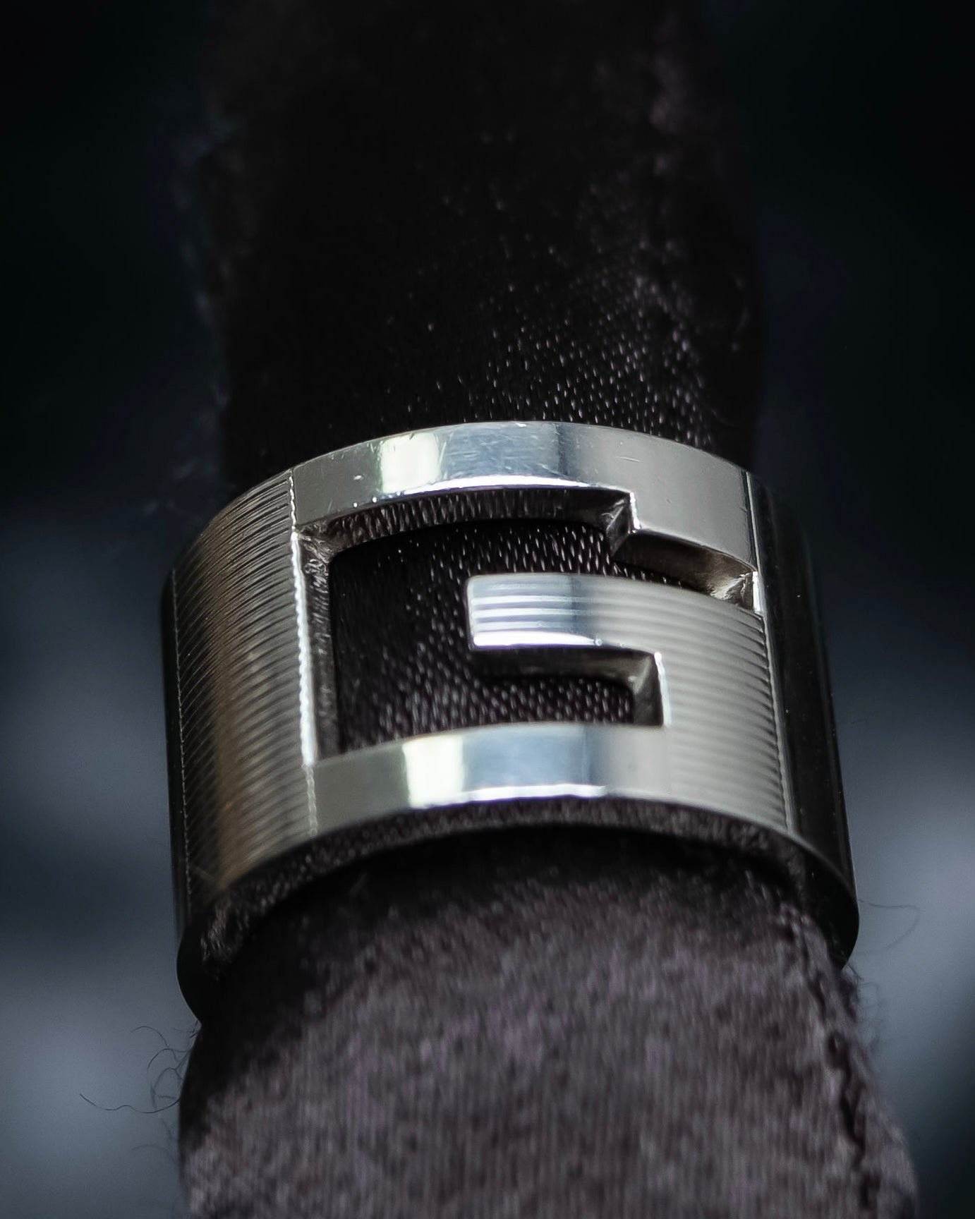 “GUCCI” G logo silver 925 ring