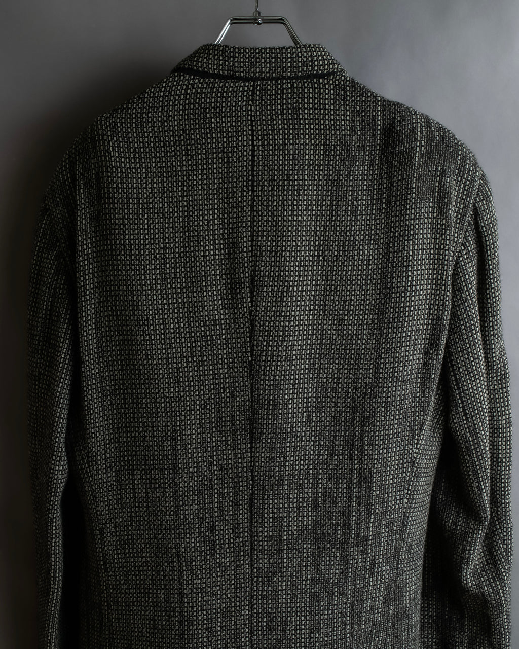 "GIORGIO ARMANI" Greige mix checkered pattern tailored jacket