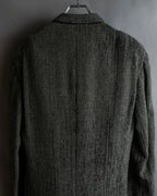 "GIORGIO ARMANI" Greige mix checkered pattern tailored jacket