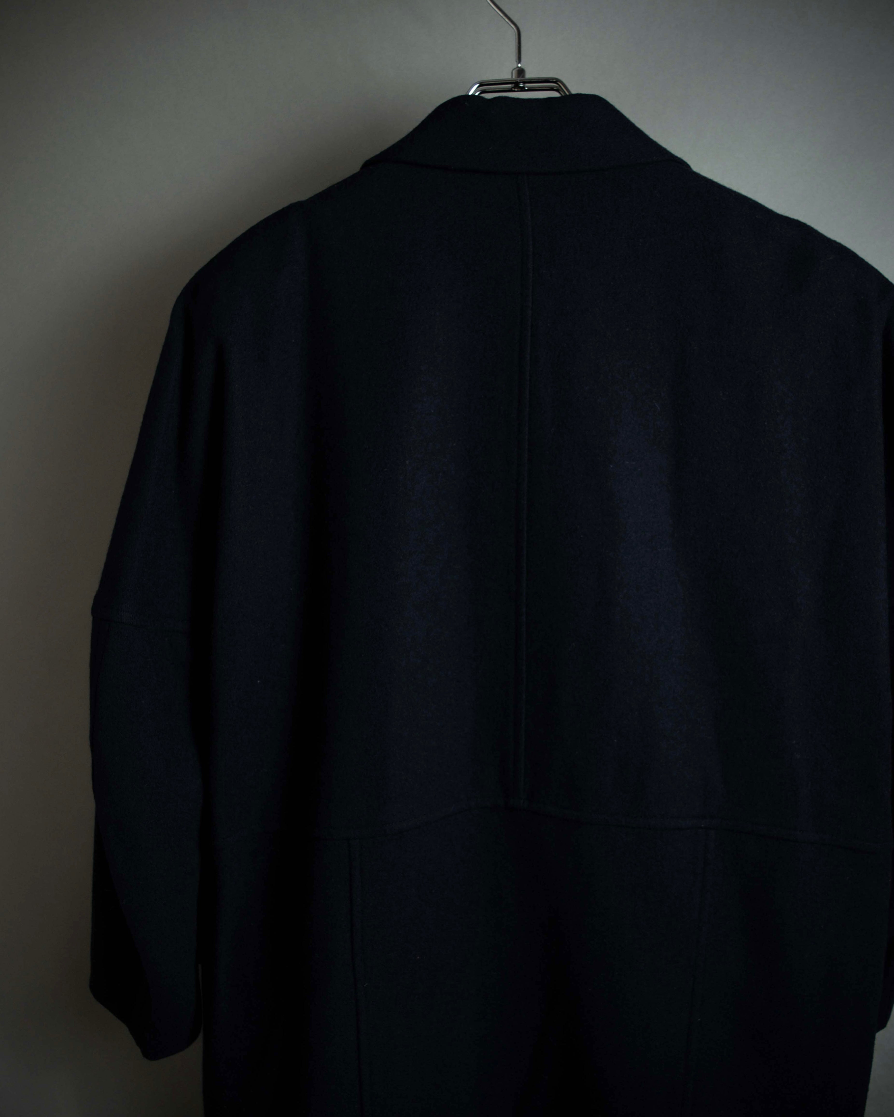 "COMME des GARCONS" 90's Front panel docking design chester coat