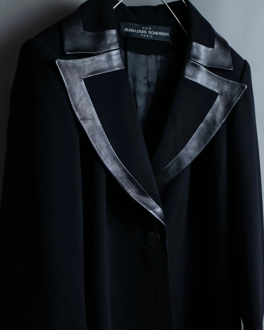 "JEAN-LOUIS SCHERRER" tailored leather lapel jacket