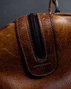 "GUCCI" Vintage horse harness motif pattern mini boston bag