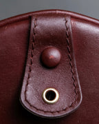 "Cartier" 2C logo engraved bordeaux color boston bag