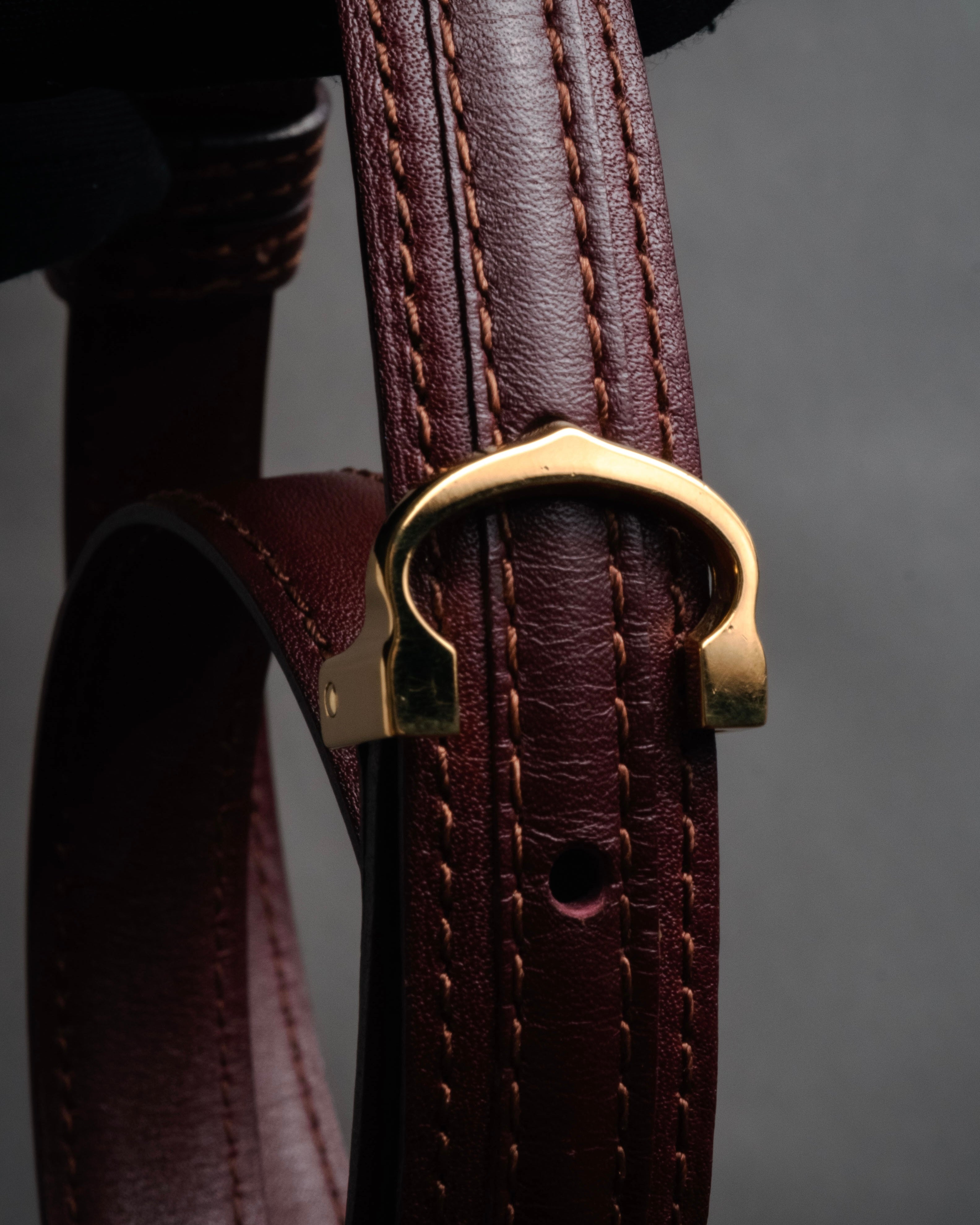 “Cartier” 00's Must de Cartier double wrap leather belt