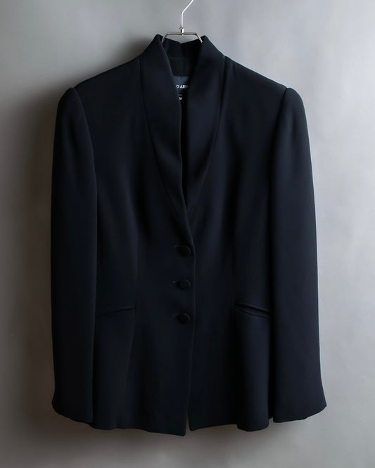 "GIORGIO ARMANI" 100% silk shawl collar shaped tailored jacket