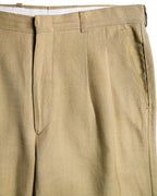 VINTAGE/ Linen Tasted 2 Tuck Trousers Light Beige